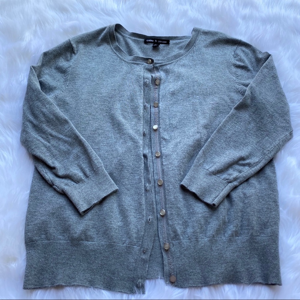 cable & gauge cardigan size medium